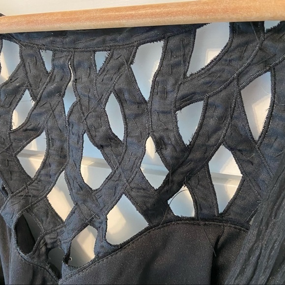 Ignite Evenings | Black Midi Length Embellished Sweetheart Formal Dress Size 10 - Picture 10 of 16